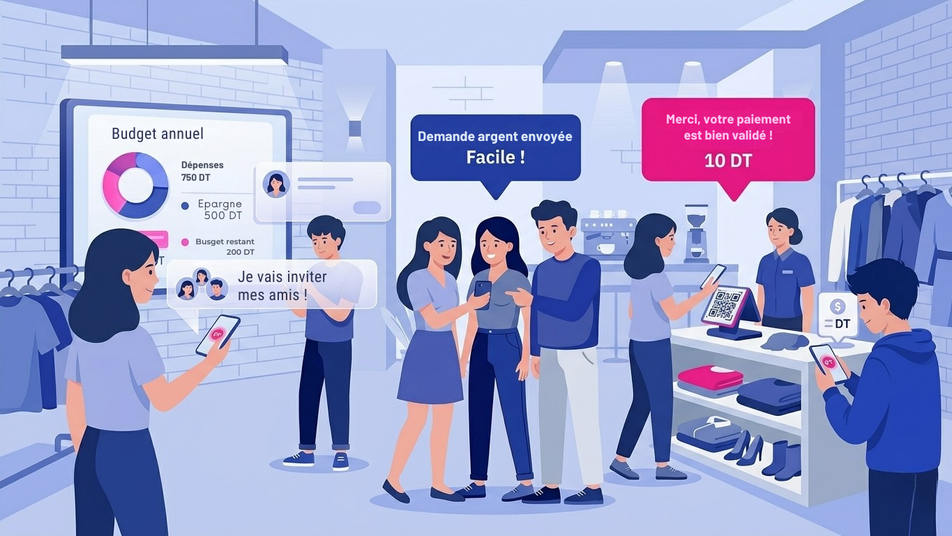 Enfants Gen Alpha utilisant des wallets numériques et applications financières